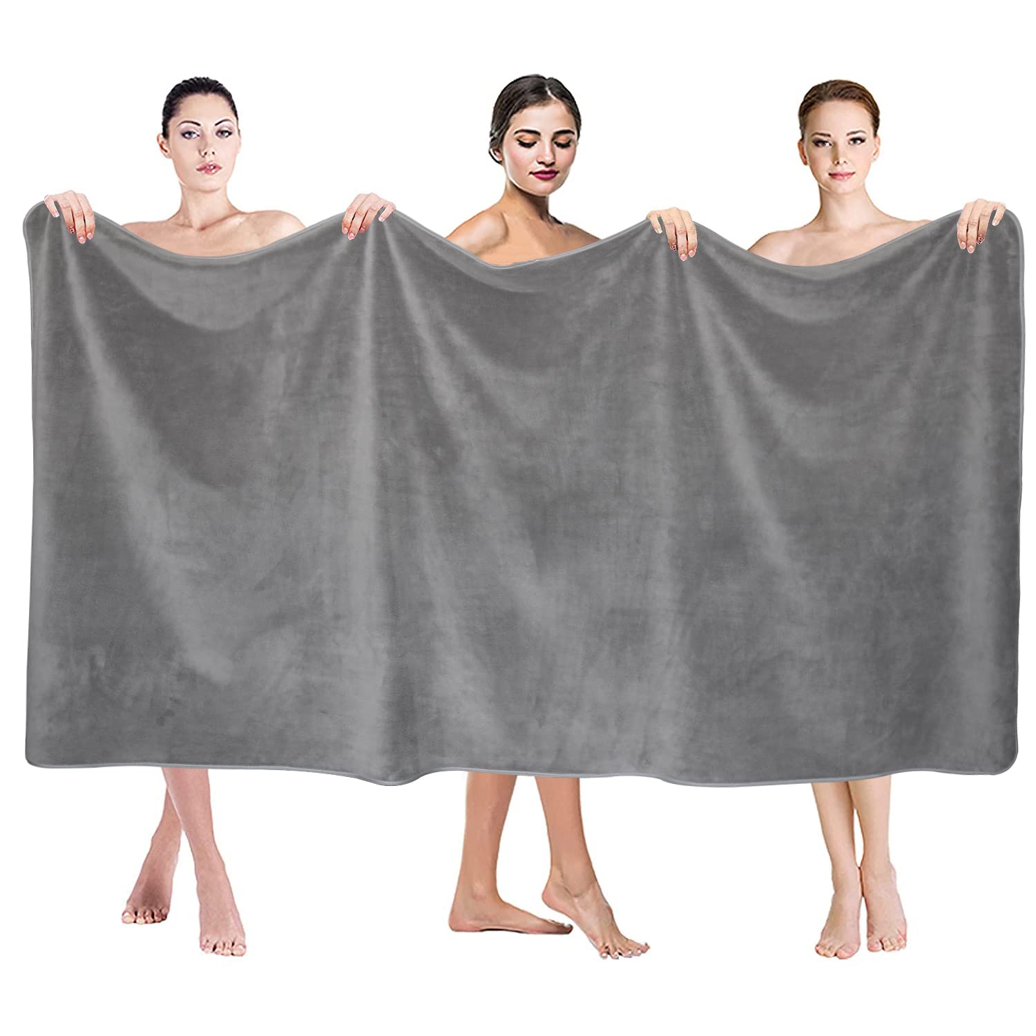 Jml Luxury Hotel & Spa Jumbo Bath Towels (2 Pack, 35 ''X70 '') - 350Gsm High-Density Fleece Sheet Towel Sets - Super Soft And Ab